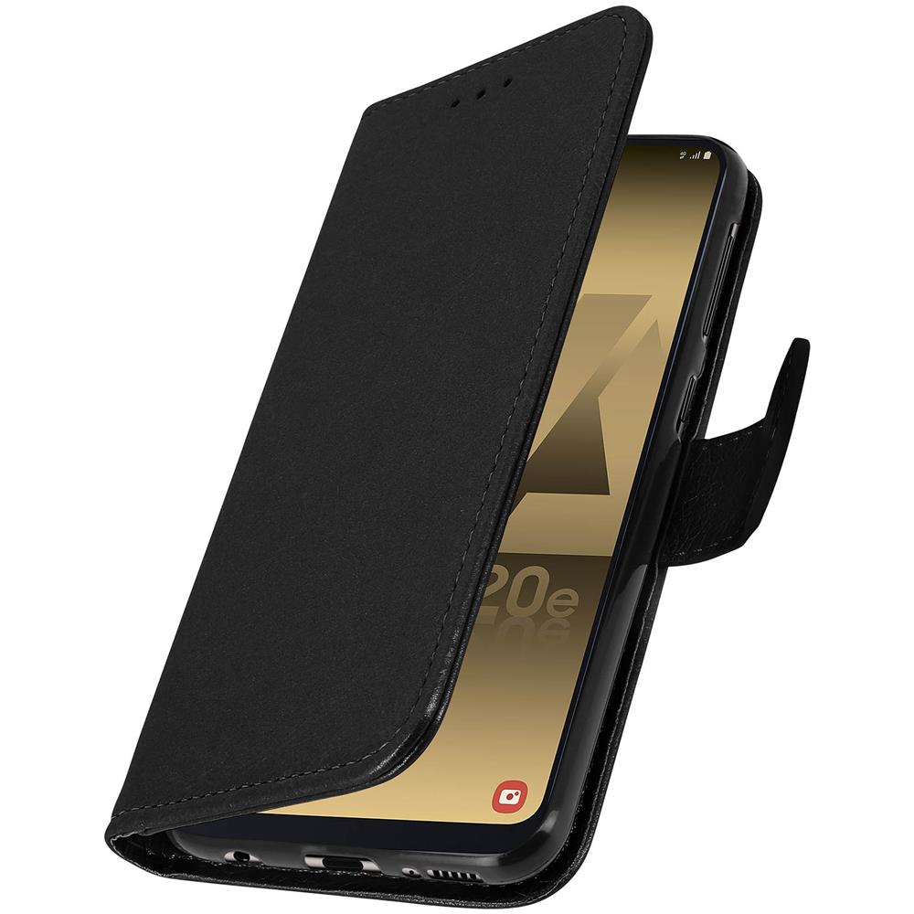Custodia Galaxy A20e Portacarte Funzione Supporto Cover Silicone - Nero - Foto 2
