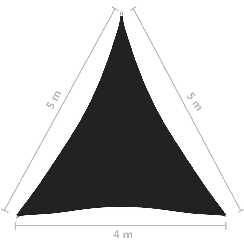 Parasole a Vela Oxford Triangolare 4x5x5 m Nero - Foto 6
