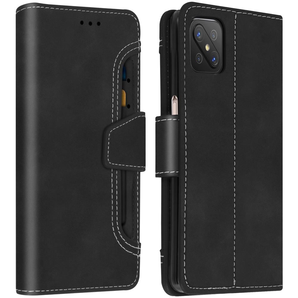 Custodia Folio Oppo Reno 4z Portafoglio E Funzione Supporto Nera - Foto 1