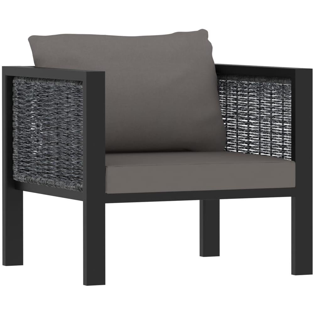 Set Divani da Giardino 8 pz con Cuscini in Polyrattan Antracite - Foto 10