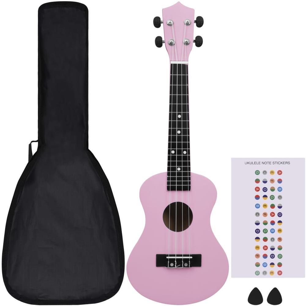 Set Ukulele Soprano con Borsa per Bambini Rosa 23"" - Foto 3