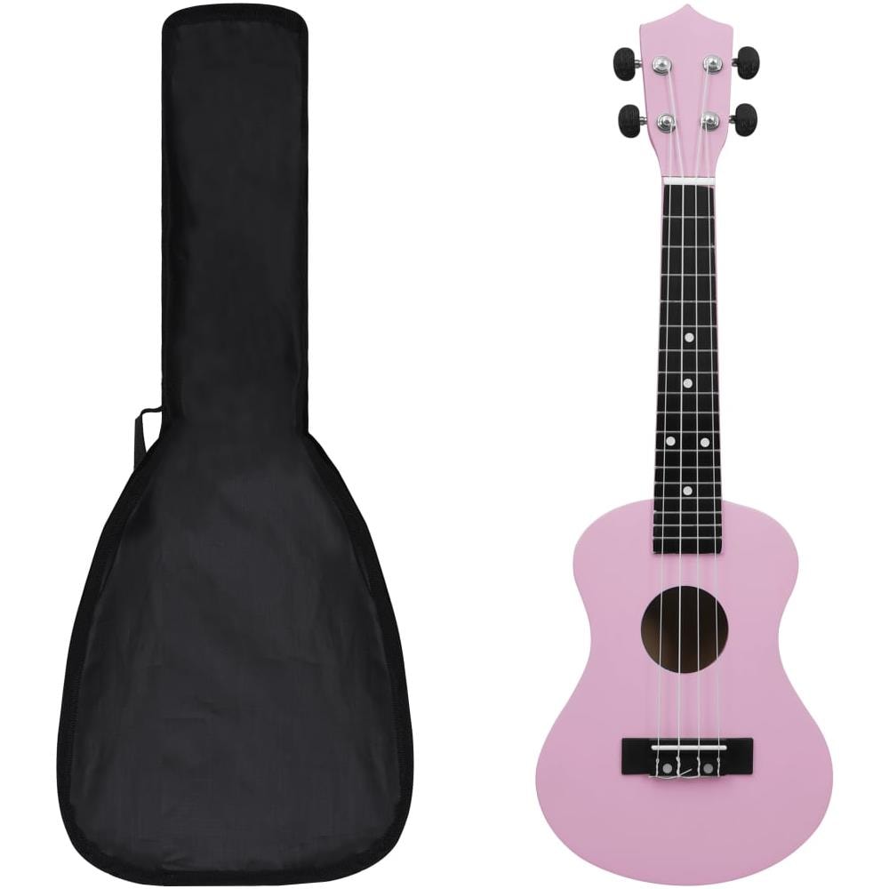 Set Ukulele Soprano con Borsa per Bambini Rosa 23"" - Foto 1