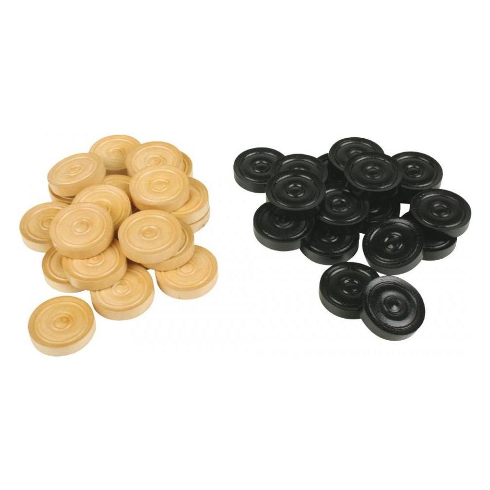 Palancole 3,5 Cm Legno Marrone Chiaro / nero 40 Pezzi - Foto 1