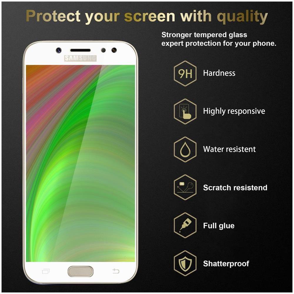 3x Pellicola Armatura A Schermo Intero Compatibile Con Samsung Galaxy J3 Pro / J330f In Trasparente Con Bianco - 3x Vetro Temperato (tempered) Di Protezione Del Display In Durezza 9h Con 3d Touch - Foto 2