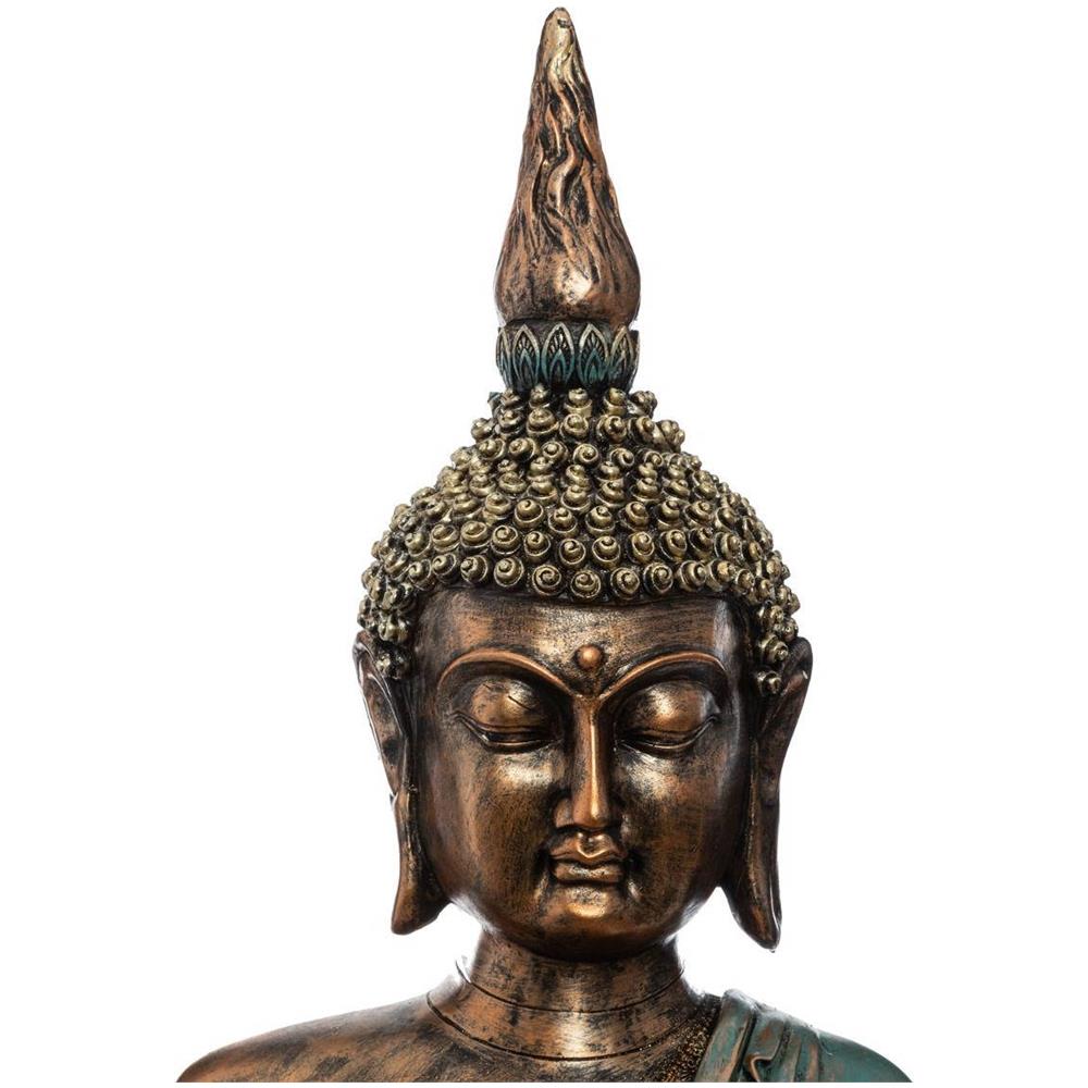Figura Di Buddha, Decorazione In Poliresina, Altezza 72,5 Cm - Foto 2