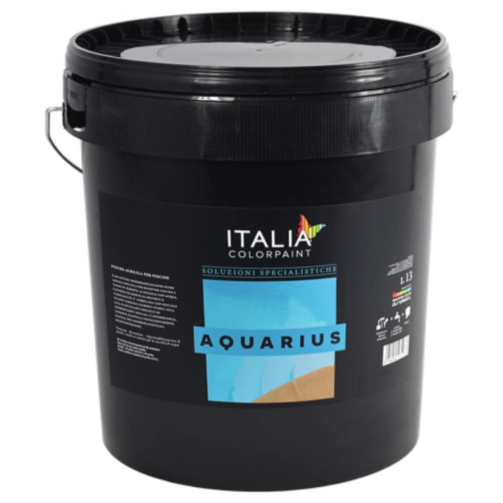 Idropittura Acrilica Specifica Per Piscine In Cemento Aquarius *** Tinta : Celeste, Contenuto : Litri 13 - Foto 2