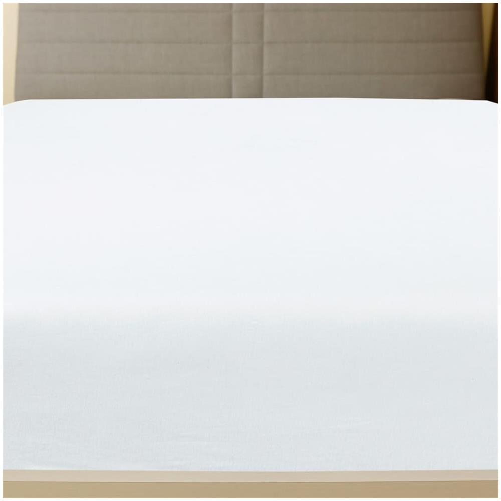 Lenzuolo Con Angoli Jersey Bianco 140x200 Cm Cotone - Foto 3