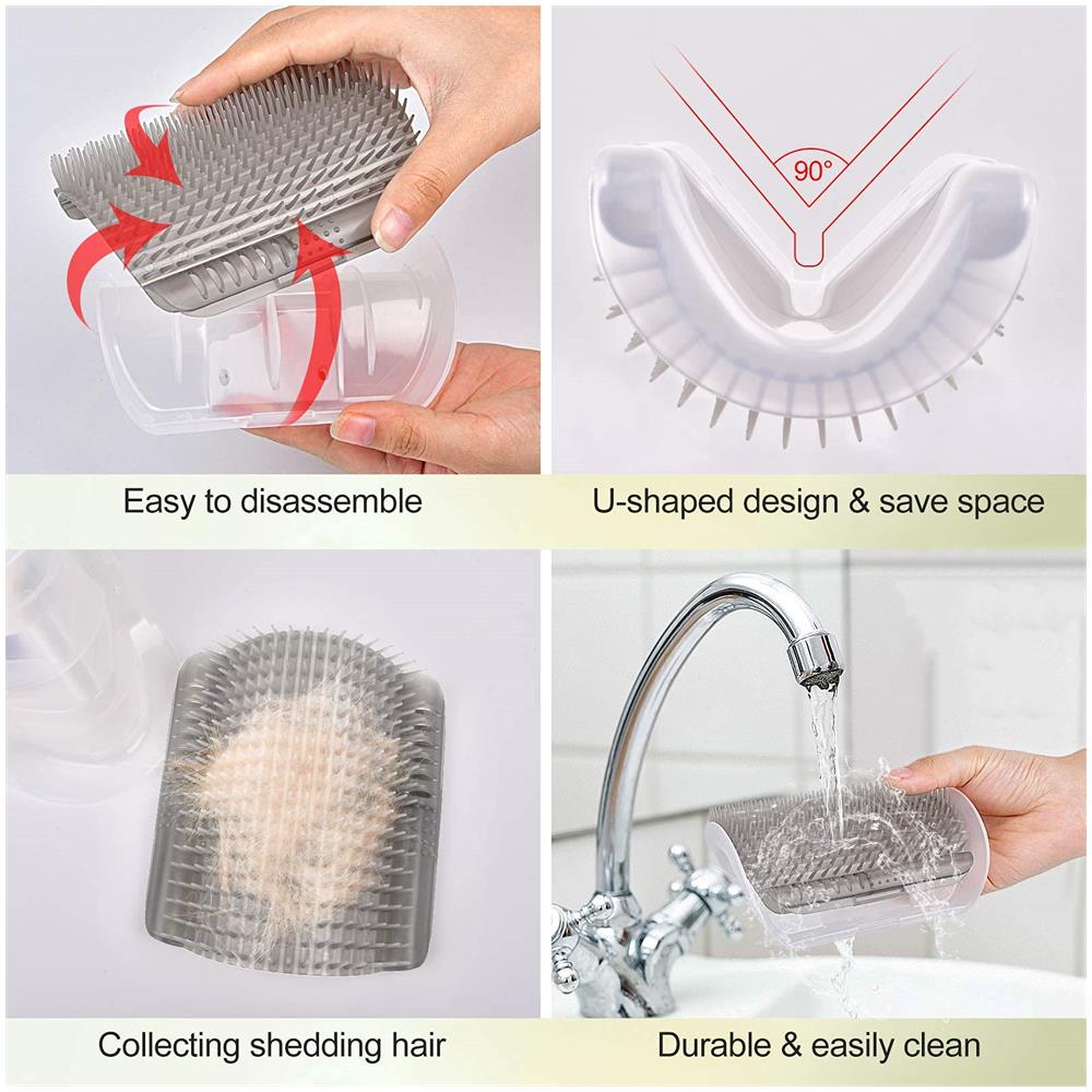 Spazzola Per La Pulizia Dell'angolo Del Gatto Grigio - Foto 2