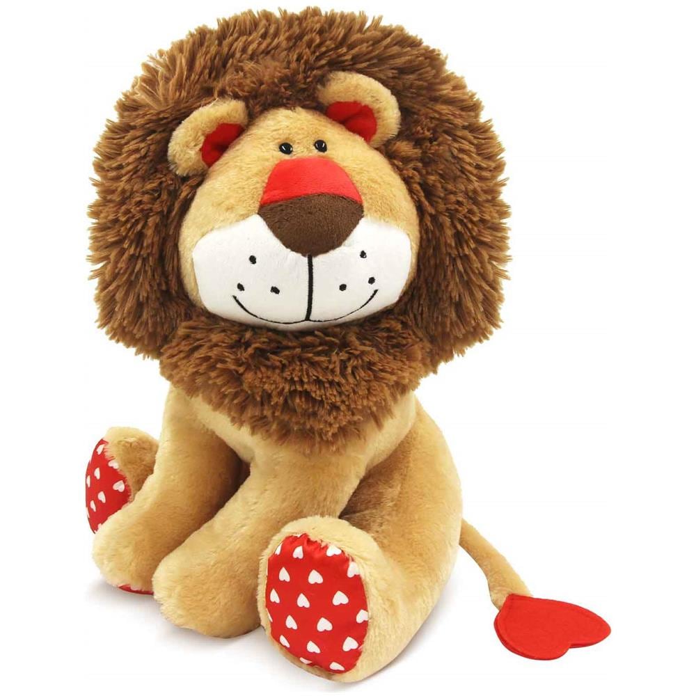 Love Lion Peluche, Re Leone Peluche Con Criniera Coda A Forma Di Cuore Per Bambini Amante Del Bambino Compleanno San Valentino Natale Regalo Della Buonanotte, 138 - Foto 2