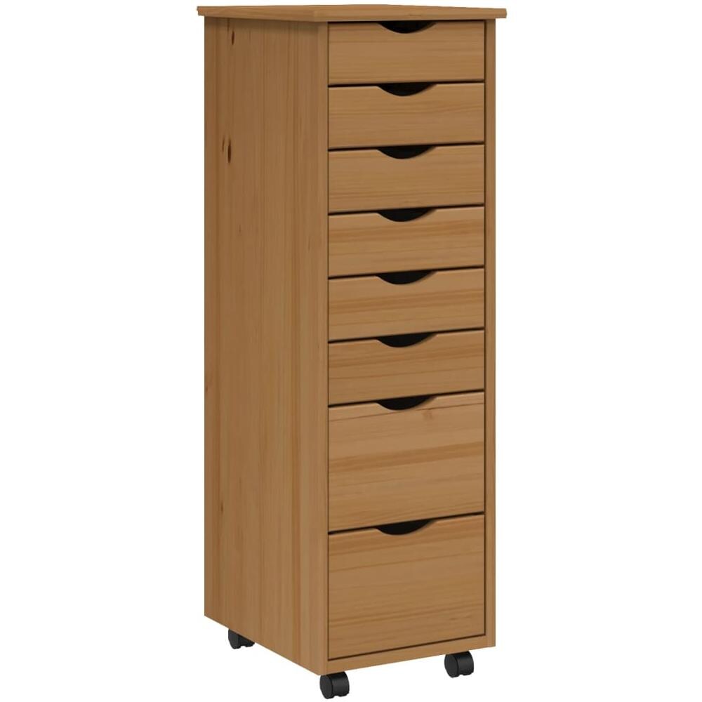 Armadietto Rotante Con Cassetti Moss Miele Legno Massello Pino - Foto 2