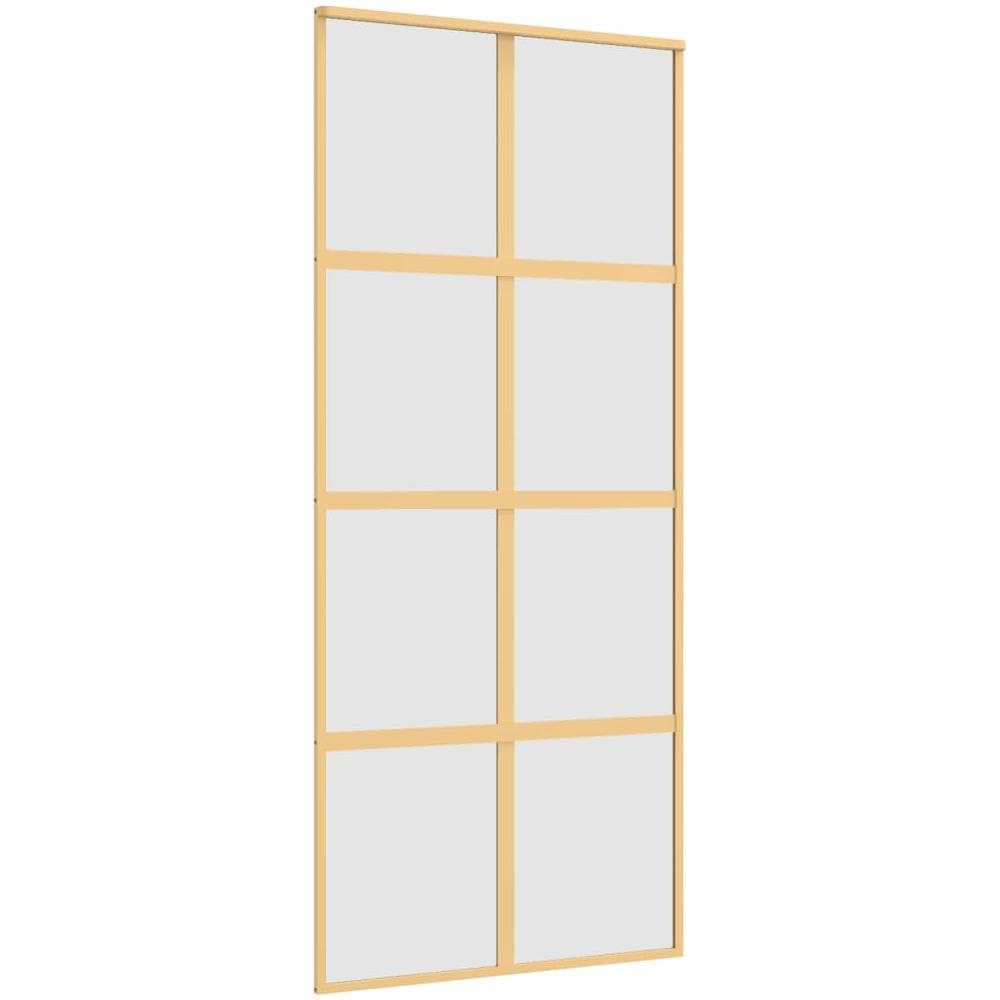 Porta Scorrevole Dorata 90x205 Vetro Smerigliato Esg Alluminio - Foto 2