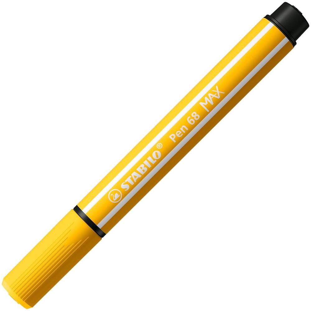 Pen 68 MAX - Pennarello Premium a tratto doppio (1 + 5 mm) - Confezione da 5 - Giallo - Foto 2