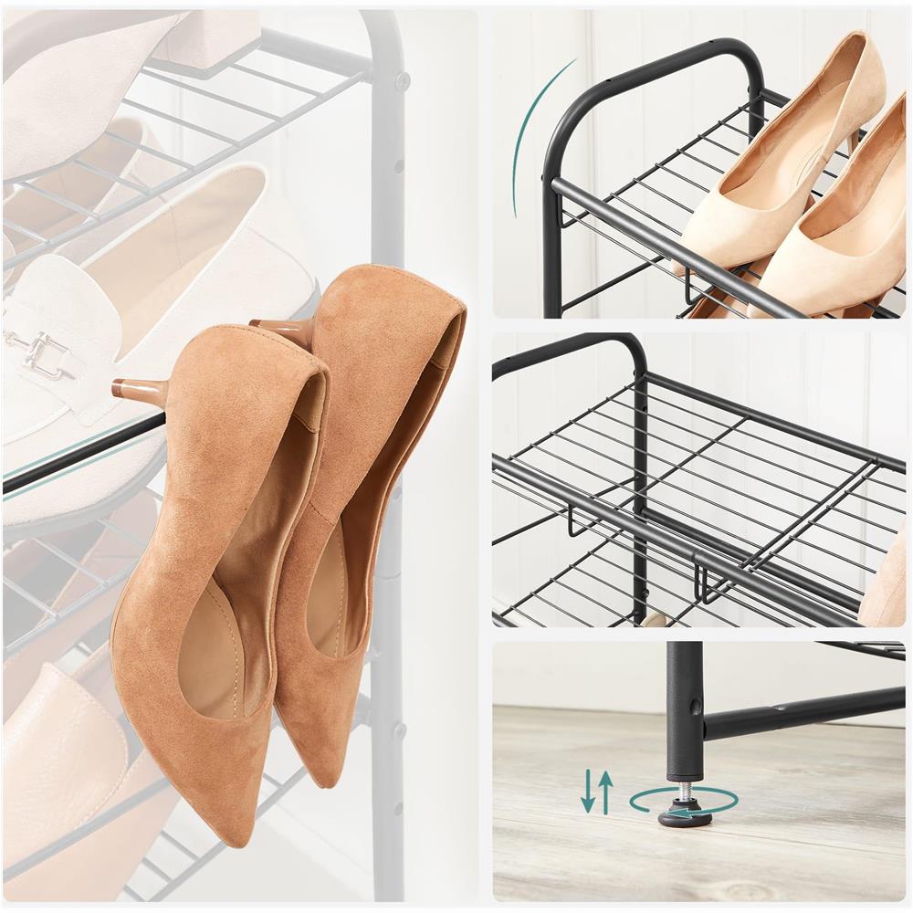 Scarpiera industriale con 3 ripiani, nero LMR066B01 - Foto 8