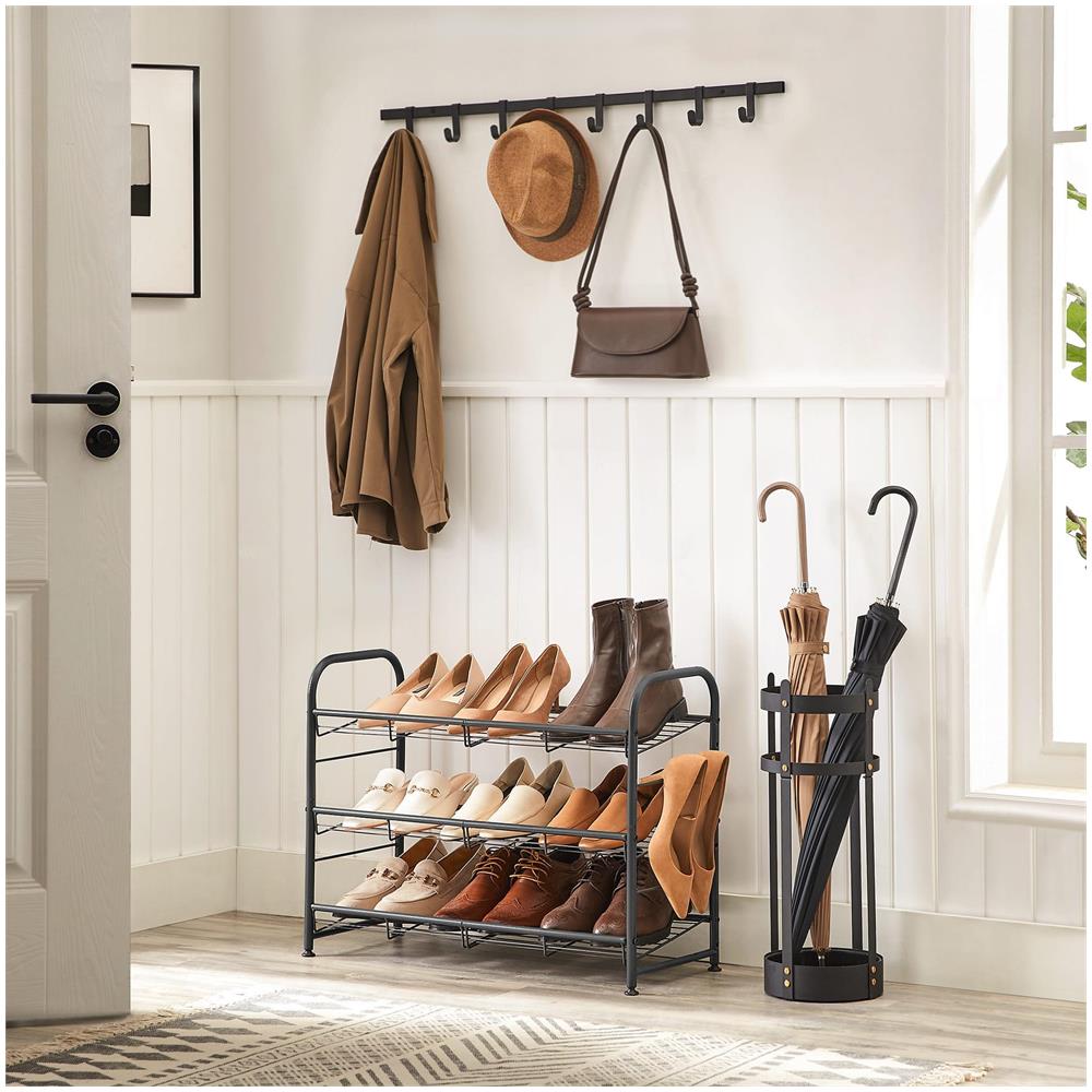 Scarpiera industriale con 3 ripiani, nero LMR066B01 - Foto 2