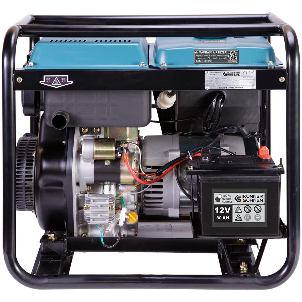 Generatore diesel """" KS 9100HDE-1/3 ATSR (EURO V) Tensione, V 230/400 Potenza massima /nominale (230V), kW 6.5/6.0 - Foto 2