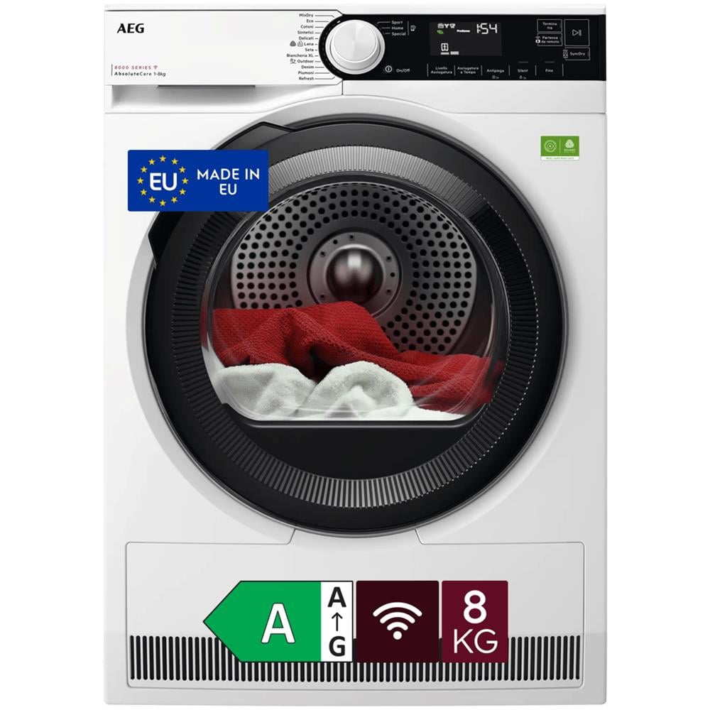 Asciugatrice TR8BGH38YA Pompa di calore Libera installazione Caricamento frontale 8 kg Bianco - Foto 1