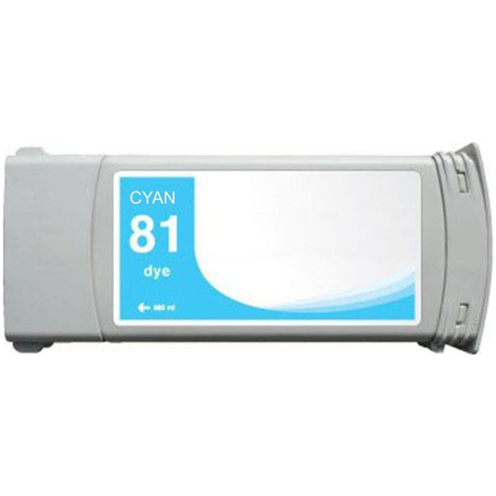 Cartuccia 81 Ciano C4931a Compatibile Per Hp Designjet 5000 5500 5000ps 5500ps 680ml Inchiostro Dye - Foto 1