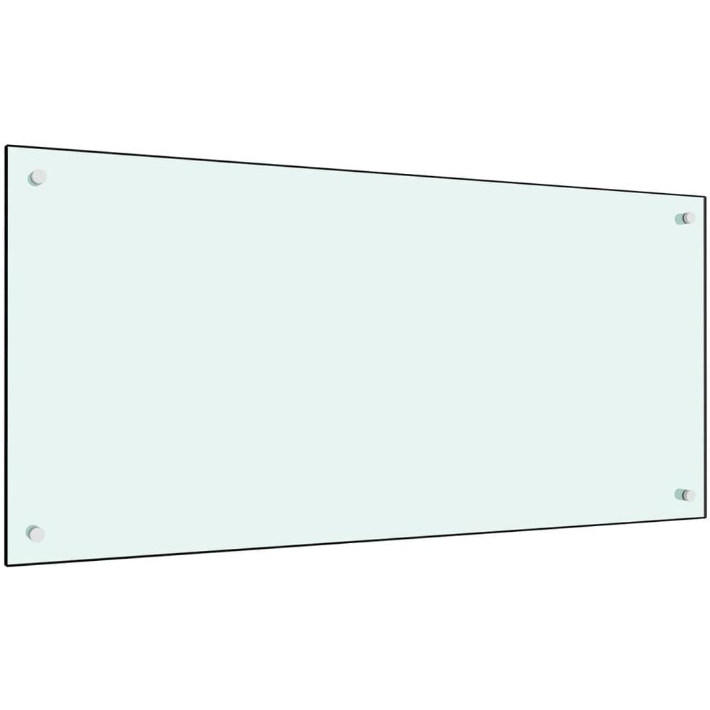 Paraschizzi Per Cucina Bianco 120x60 Cm In Vetro Temperato - Foto 1