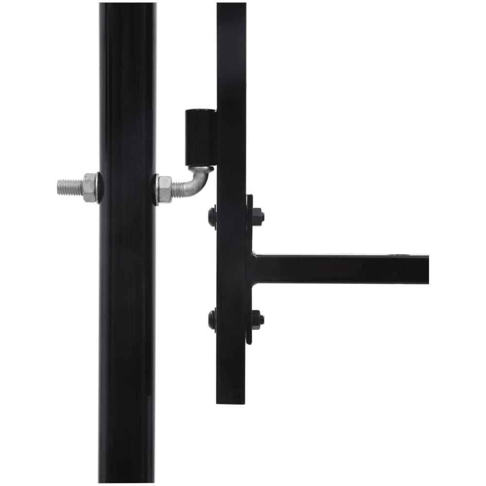 Cancello Da Giardino Ad Arco In Acciaio 2,25x4 M Nero - Foto 7