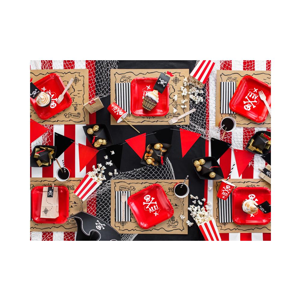 Partydeco - 7 Tovagliette In Carta Kraft Mappa Del Tesoro - Foto 2