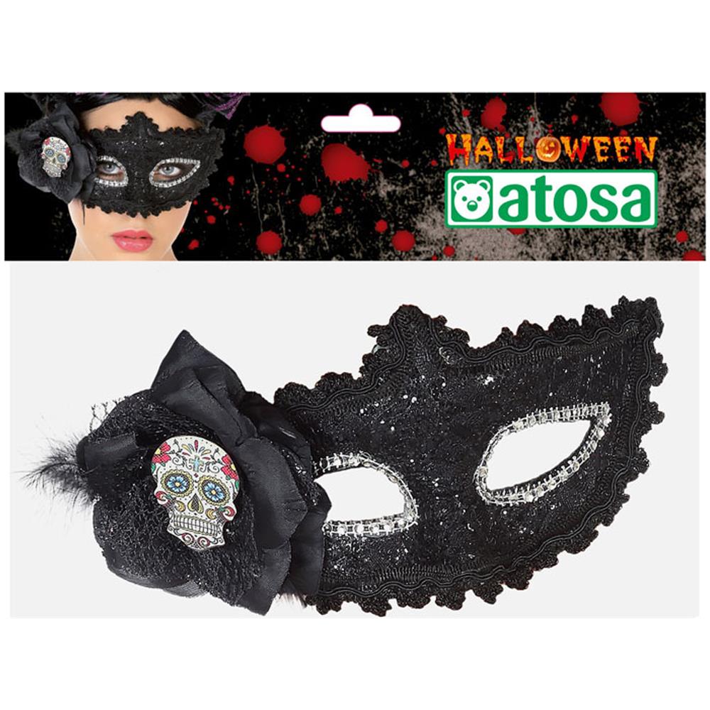Mascherina In Pizzo Dia De Los Muertos Adulto - Foto 2