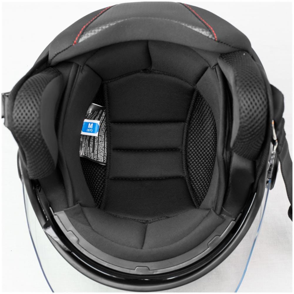 Casco Jet Scooter Moto Ece 22 Doppia Visiera Parasole Argento S - Foto 2