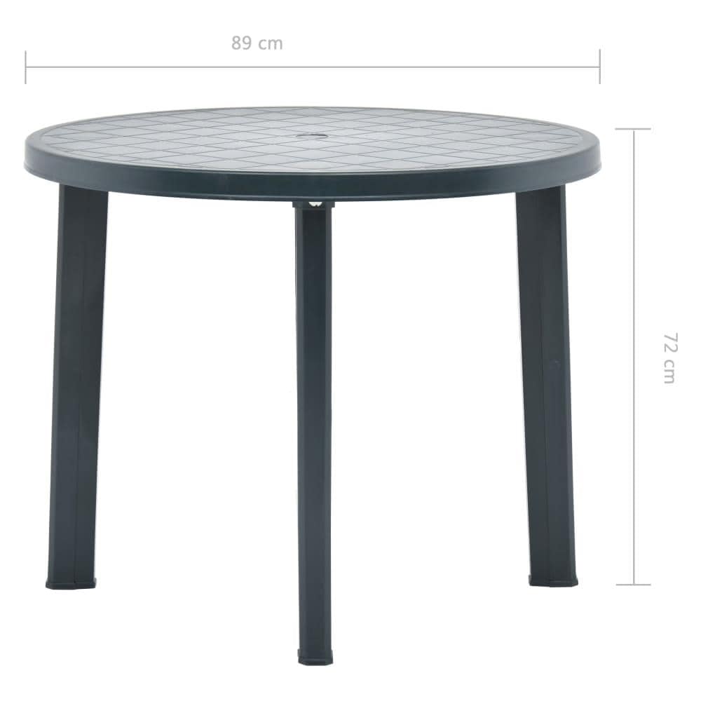 Tavolo Da Giardino Verde 89 Cm In Plastica - Foto 6