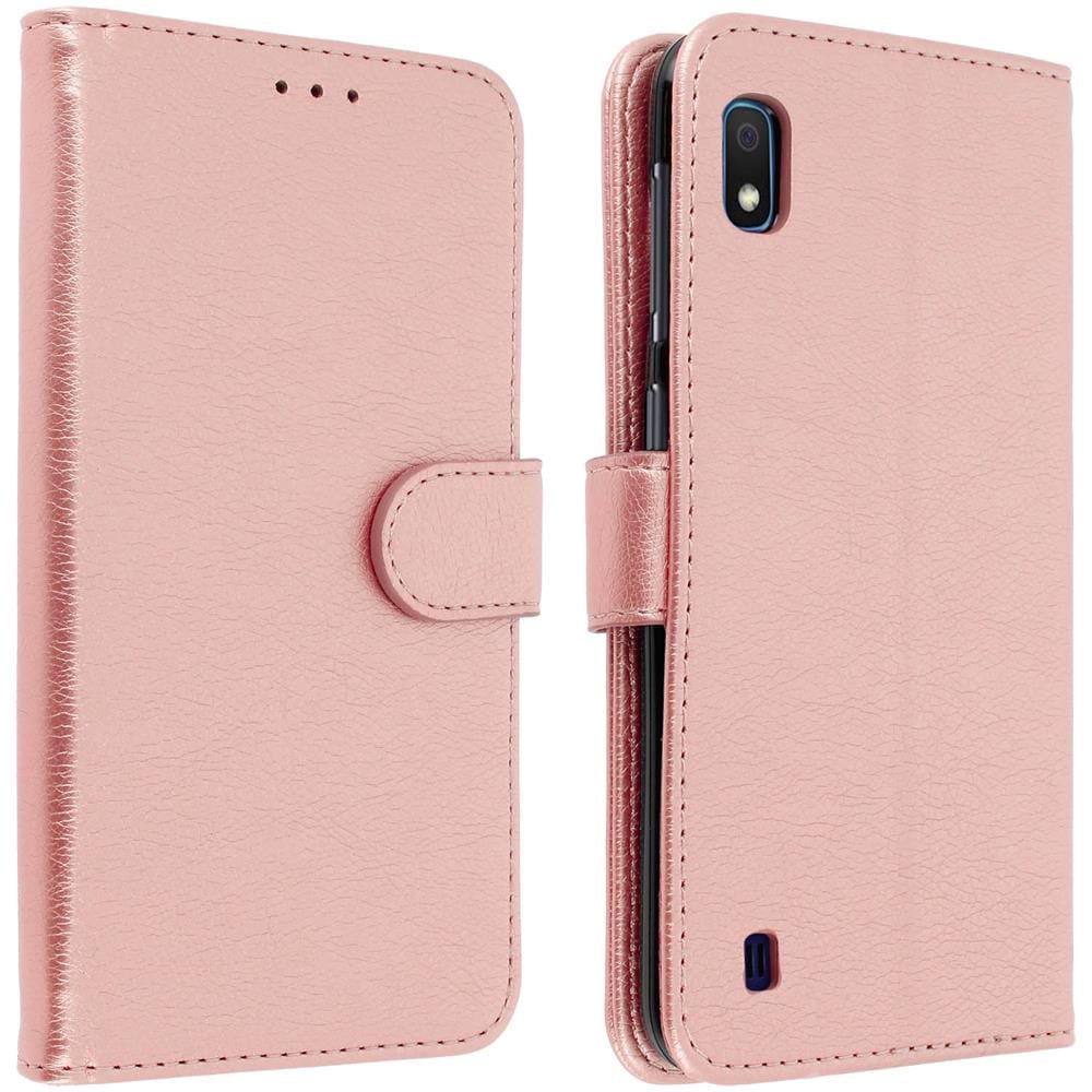 Custodia Galaxy A10 Portacarte Funzione Supporto Cover Silicone - Rosa Gold - Foto 1
