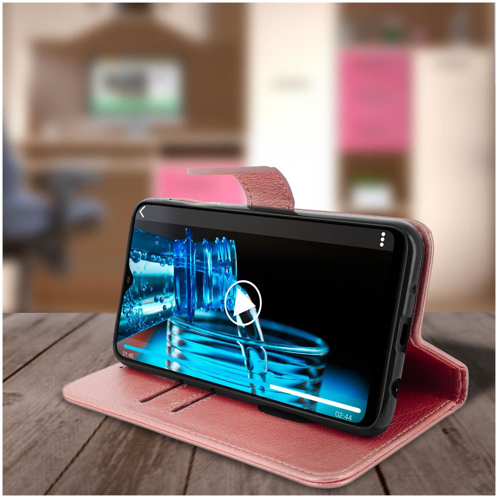 Custodia Galaxy A10 Portacarte Funzione Supporto Cover Silicone - Rosa Gold - Foto 5