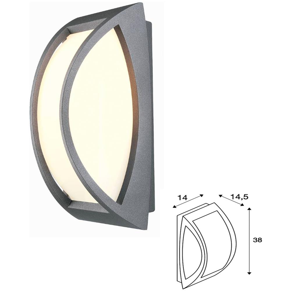 Meridian 2 Da Parete, Antracite, E27 Energy - 230445 - Foto 1
