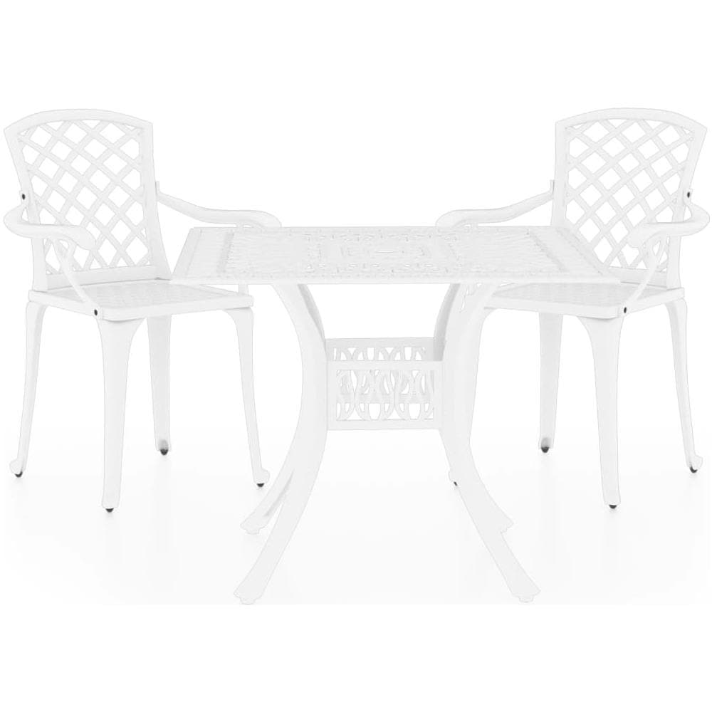 Set Da Bistrot 3 Pz In Alluminio Pressofuso Bianco - Foto 2