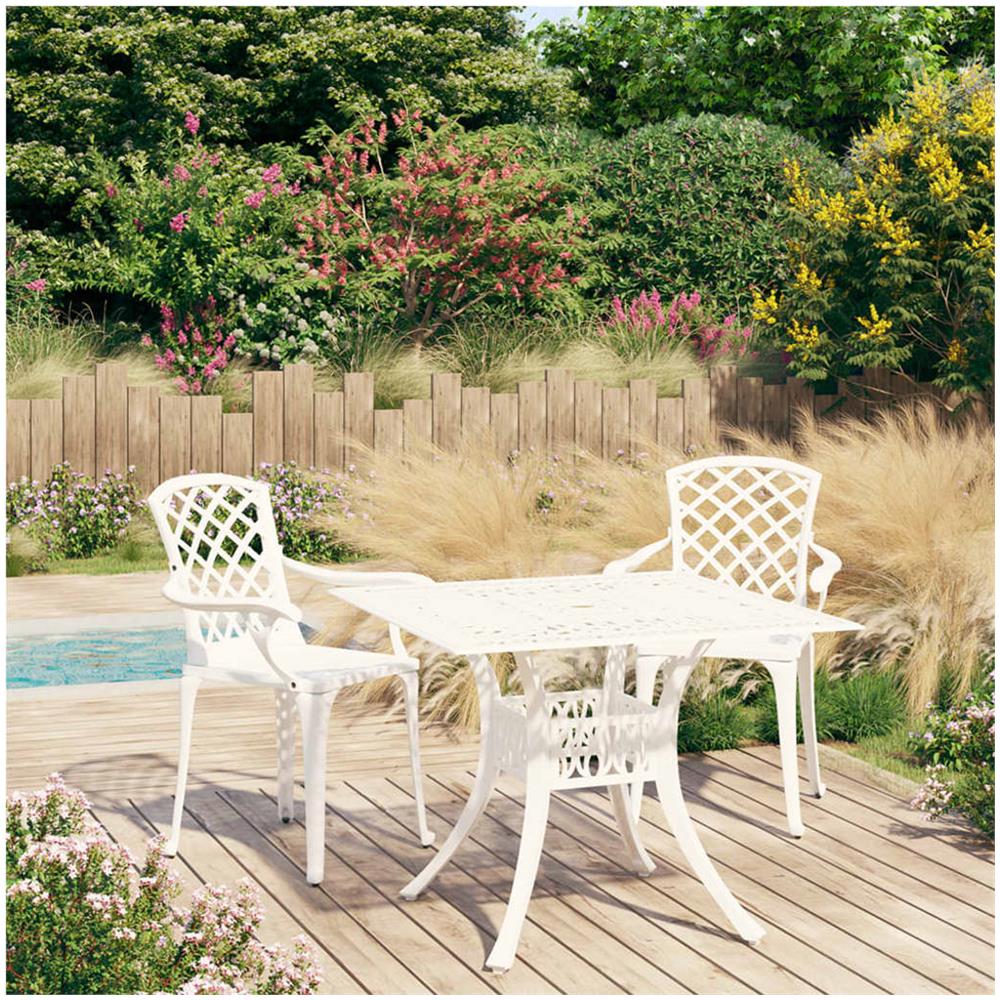 Set Da Bistrot 3 Pz In Alluminio Pressofuso Bianco - Foto 1