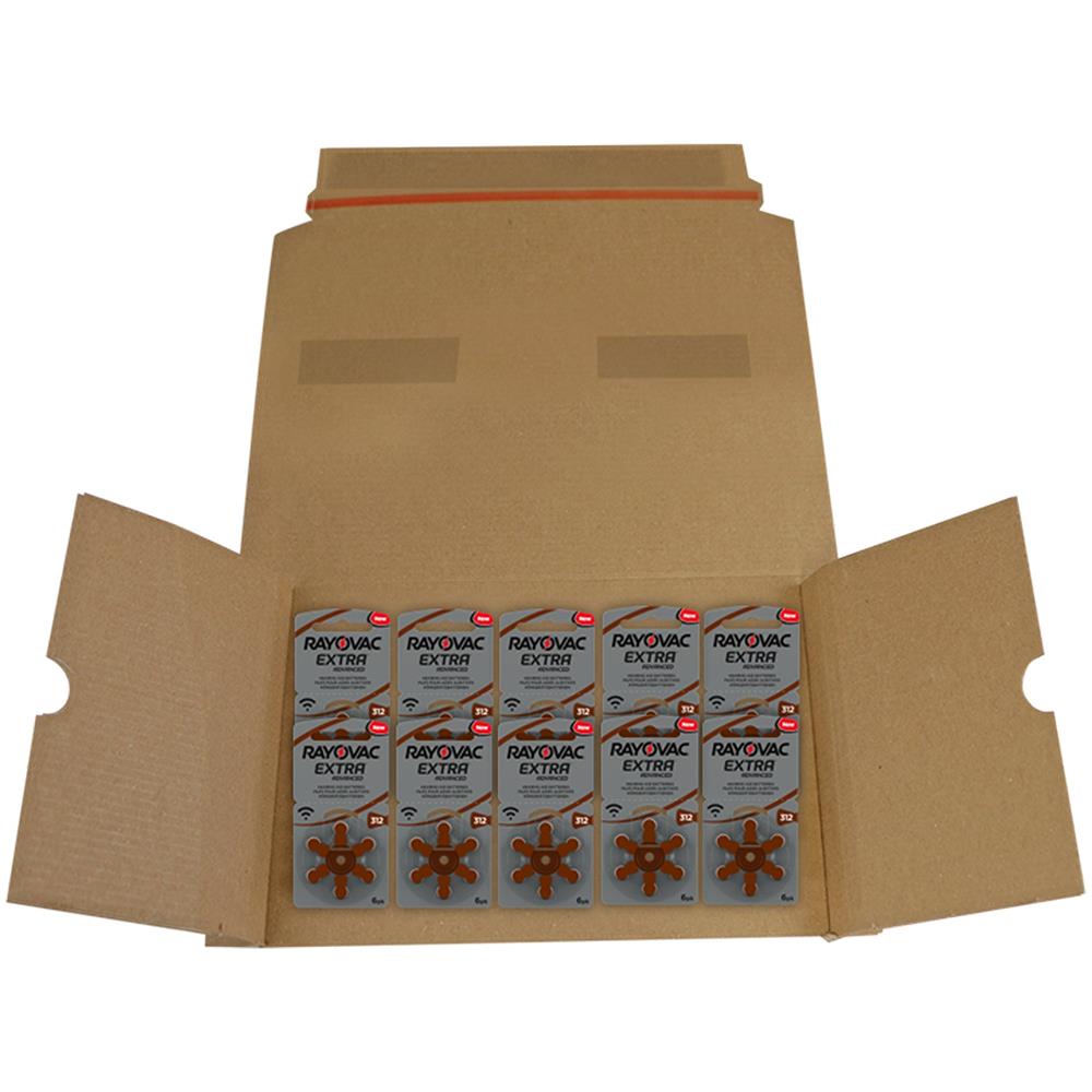 Rayovac Extra Avanzata Batterie Per Apparecchi Acustici Il Formato 312 Tab Brown Pr41 Confezione Da 60 - Free Frustrazione Packaging - Foto 3