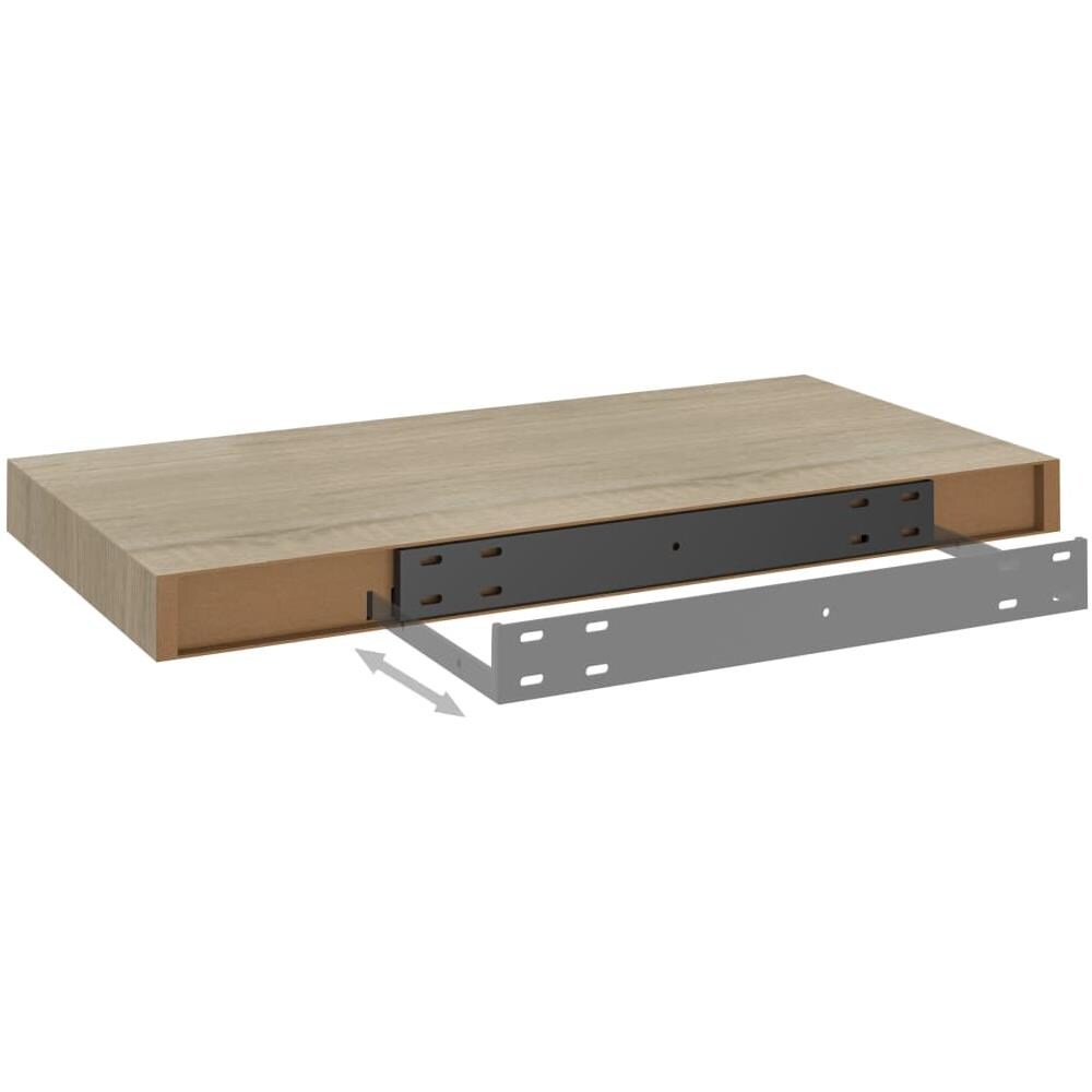 Scaffali A Parete 2 Pz Rovere 50x23x3,8 Cm In Mdf - Foto 8