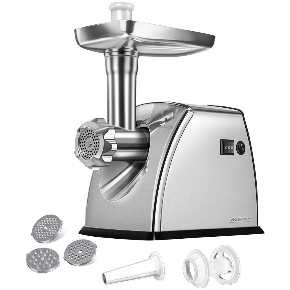 Mmm-07m Tritacarne Elettrico, Funzione Inversa, Accessori E Lama In Acciaio Inossidabile 1800w Argento - Foto 1