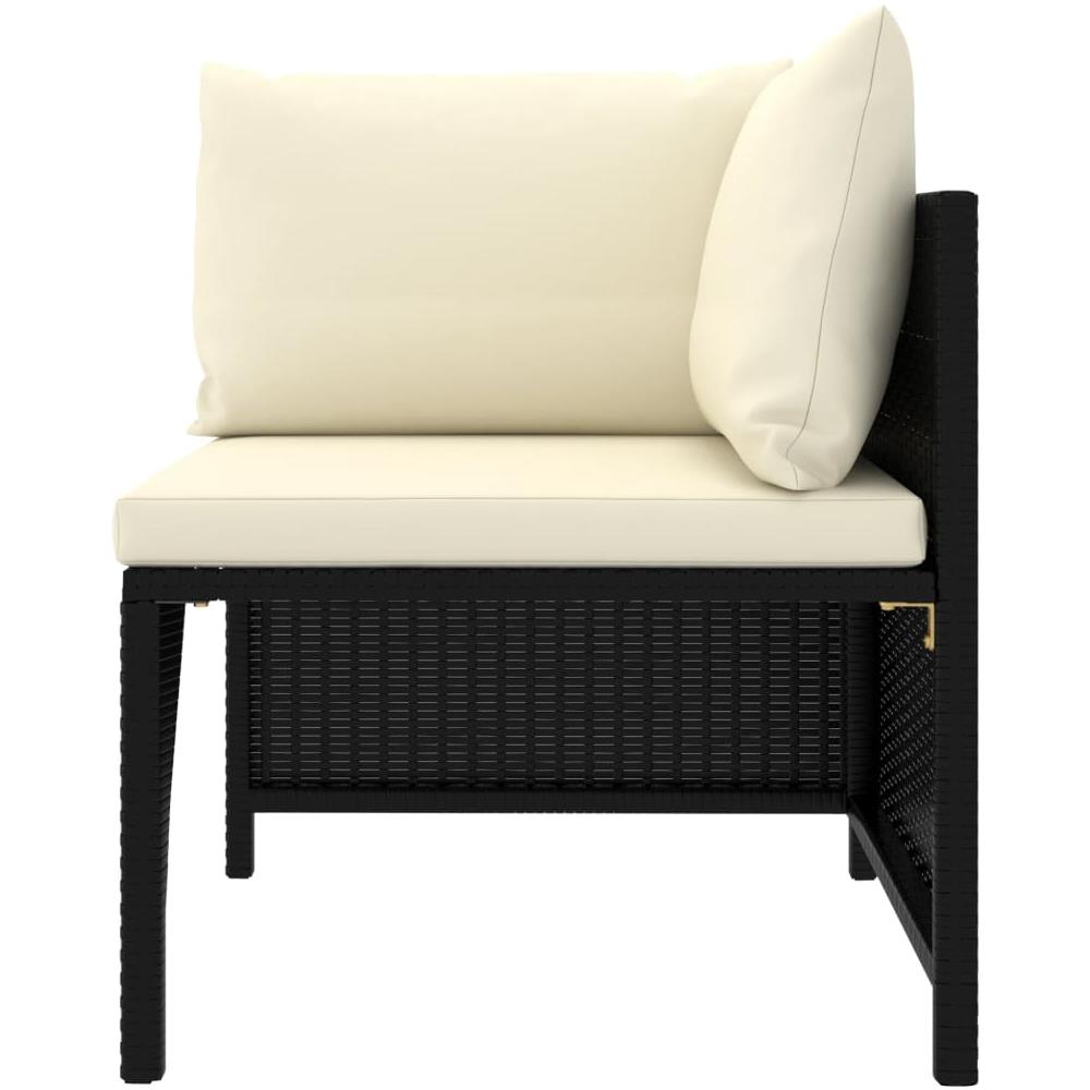 Set Divani da Giardino 9 pz con Cuscini in Polyrattan Nero - Foto 3