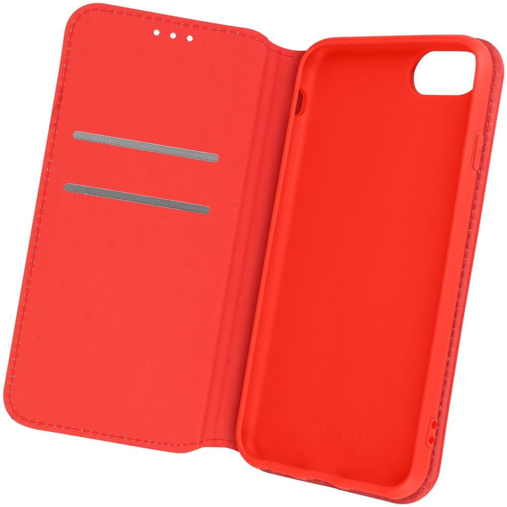 Custodia Iphone 6, 6s, 7, 8 E Se 2020 Portafoglio Funzione Supporto Video Rossa - Foto 1
