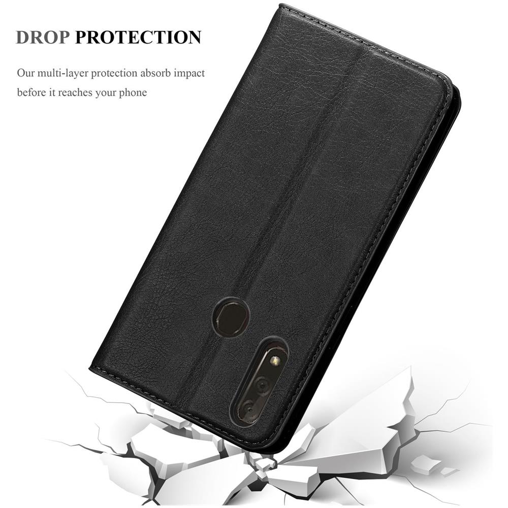 Cadorabo Custodia Compatibile Con Zte Blade V10 In Nero Di Notte - Coperchio Protettiva Con Chiusura Magnetica, Funzione Stand E Tasca Per Le Carte - Foto 8