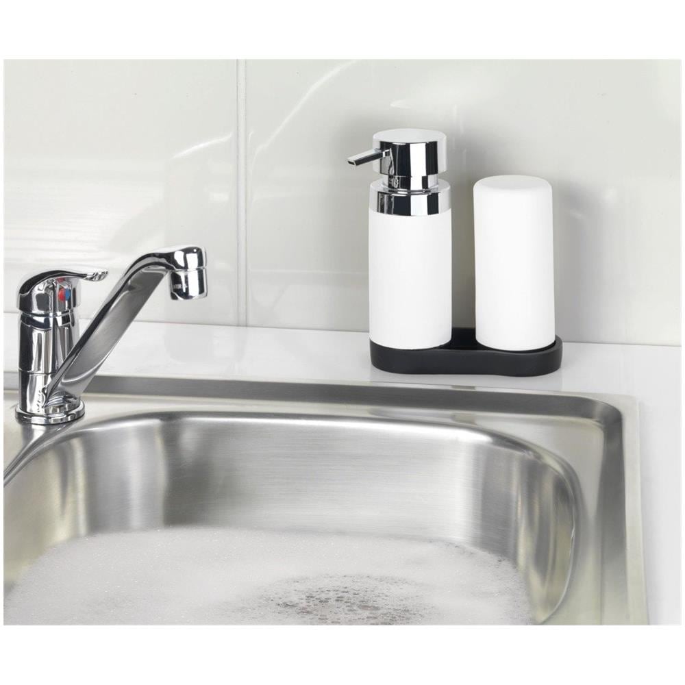 Dispenser Con Pompa Per Sapone E Contenitore Liquido In Silicone, Set 2 In 1 Per Cucina O Bagno - 250 Ml - Foto 2