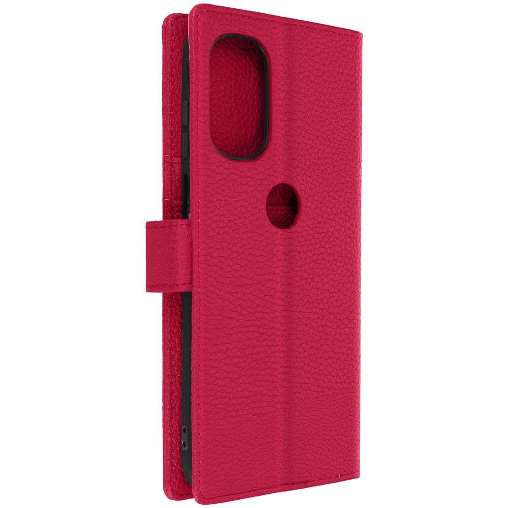 Custodia Motorola Moto G31 / G41 Granulata Portafoglio Supporto Rosa - Foto 2
