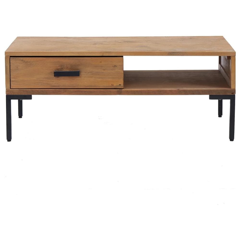 Tavolino da Salotto 90x50x35 cm in Legno Massello di Pino - Foto 3