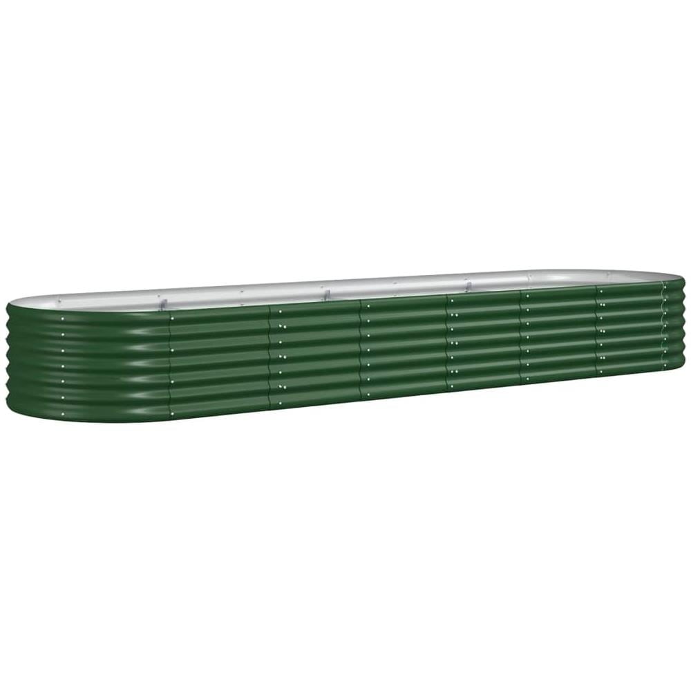 Letto Giardino Acciaio Verniciato a Polvere 296x80x36 cm Verde - Foto 1