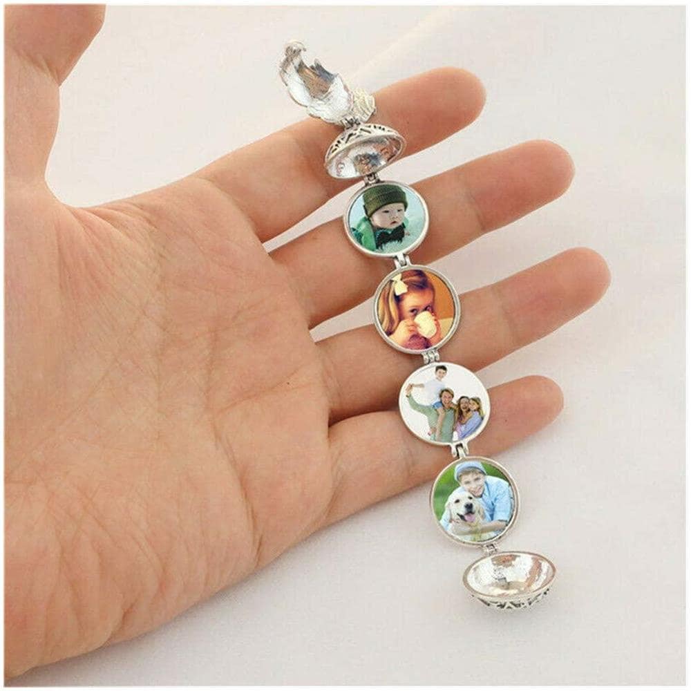Collana Con Medaglione Con Foto In Lega Di Zinco Argento - Foto 2