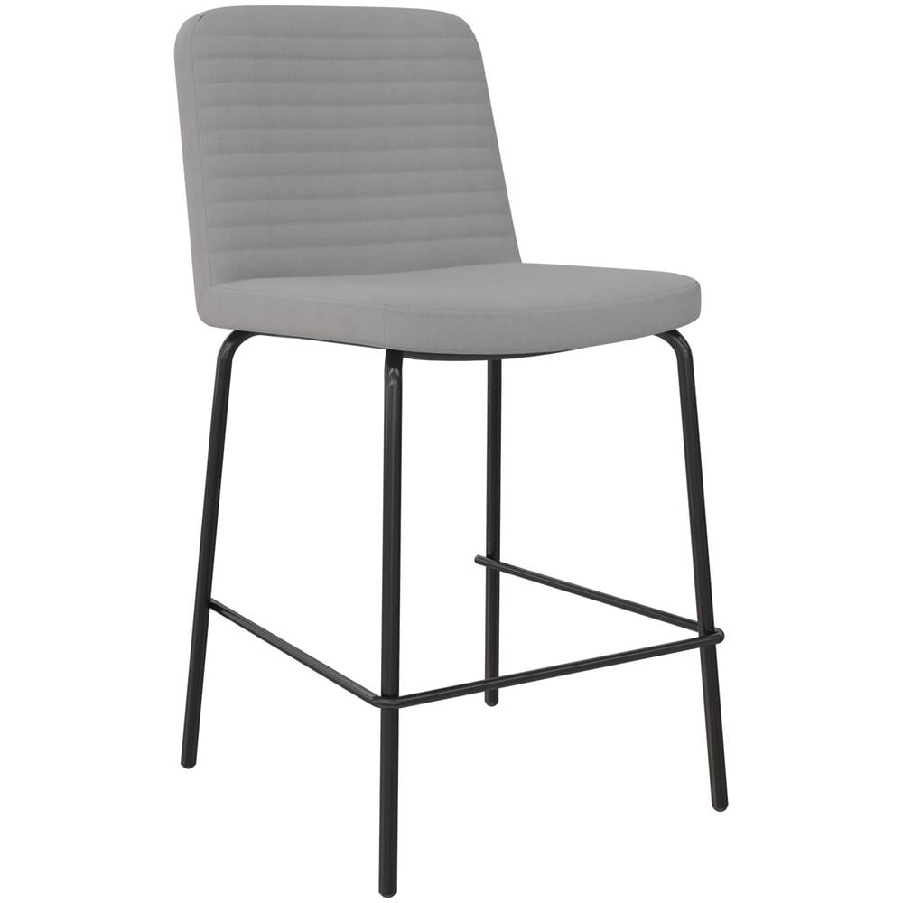 Corey Sgabello Alto In Lino Grigio - Foto 1