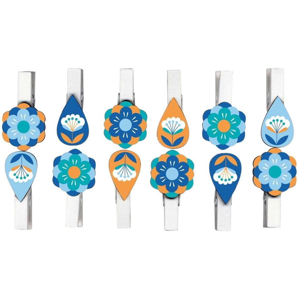 12 Mini Mollette Floreali - Foto 1