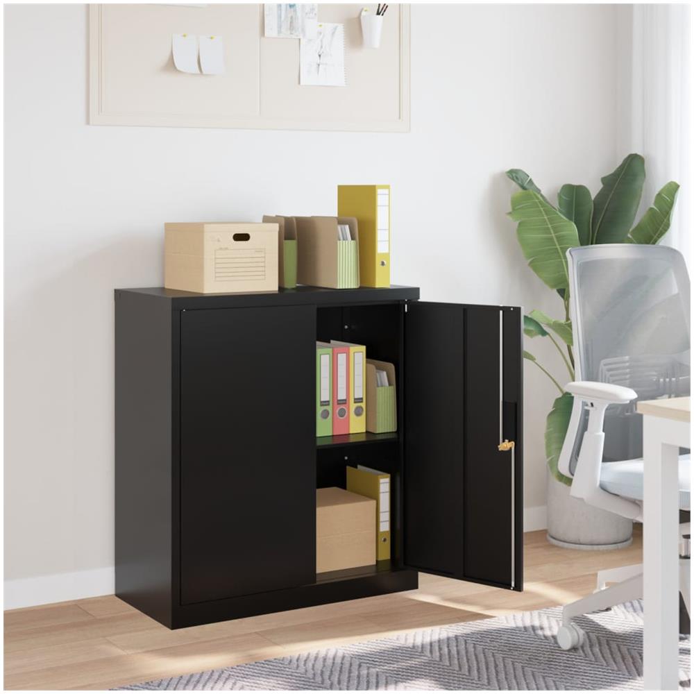 Armadio Classificatore Nero 79x40x90 Cm In Acciaio - Foto 1