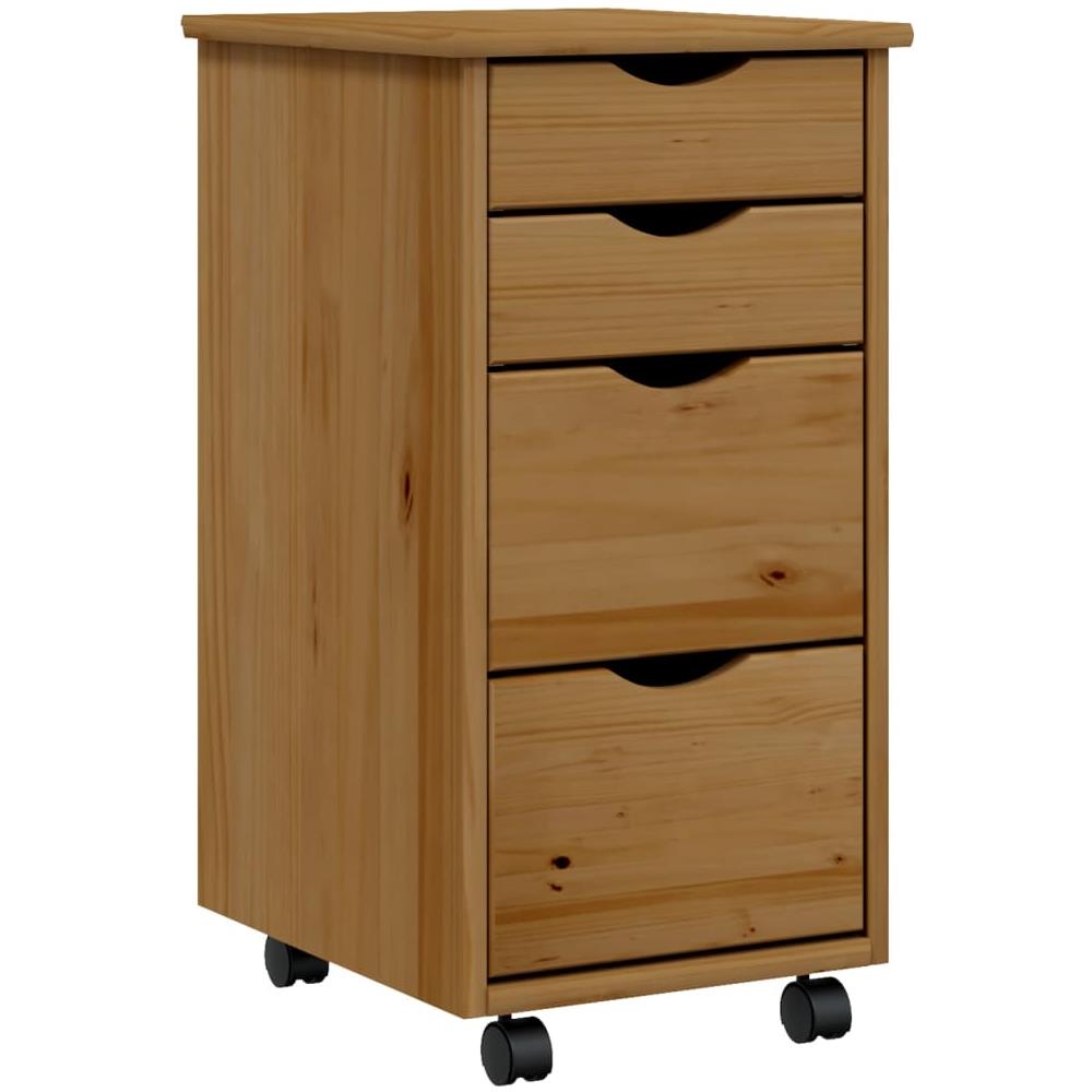 Armadietto Rotante Con Cassetti Moss Miele Legno Massello Pino - Foto 2