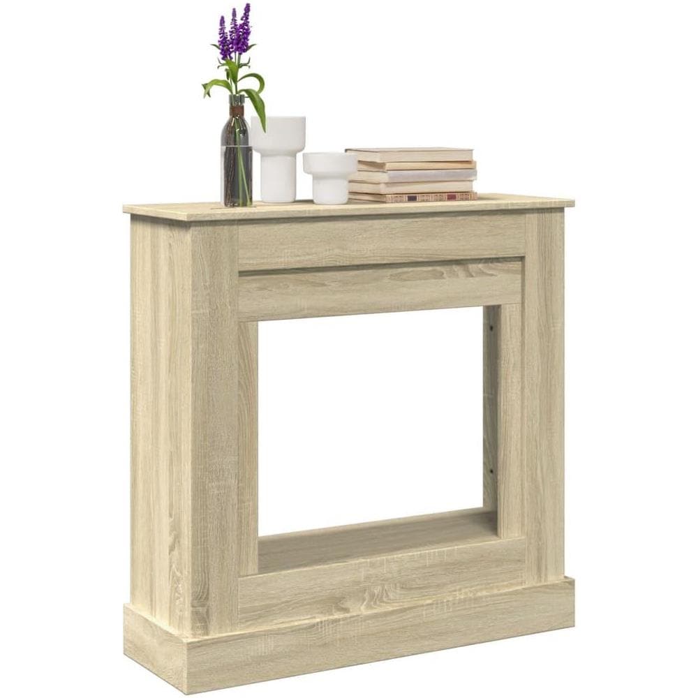 Cornice per Camino Rovere Sonoma 90x30x90 cm in Truciolato - Foto 2