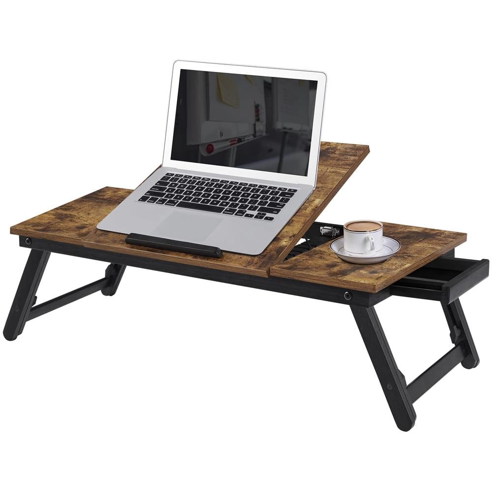 Tavolo pieghevole per laptop, marrone rustico, stile loft LLD110B01 - Foto 8