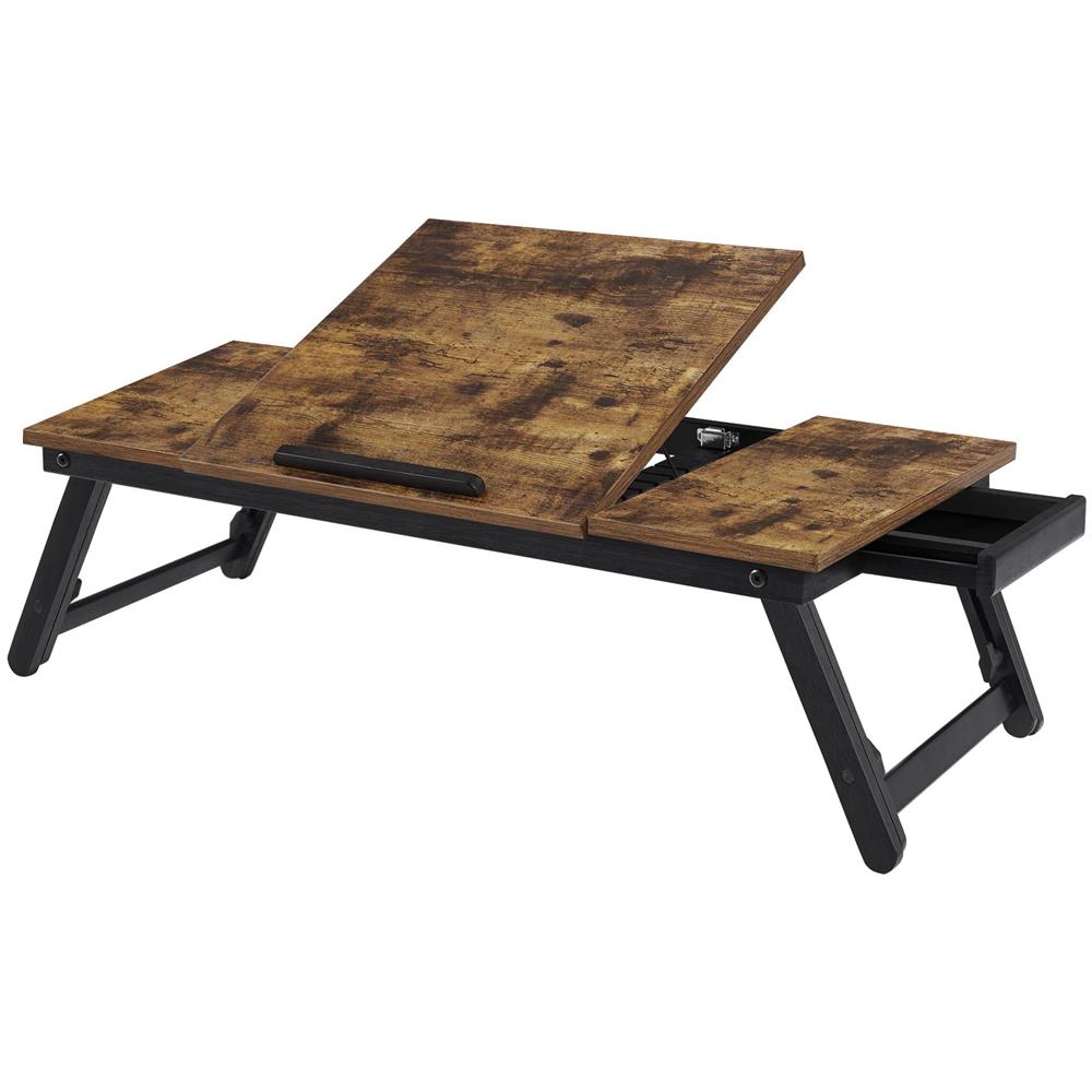 Tavolo pieghevole per laptop, marrone rustico, stile loft LLD110B01 - Foto 1